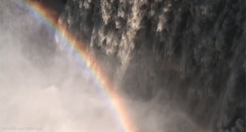 冰岛的瀑布是如何产生彩虹的