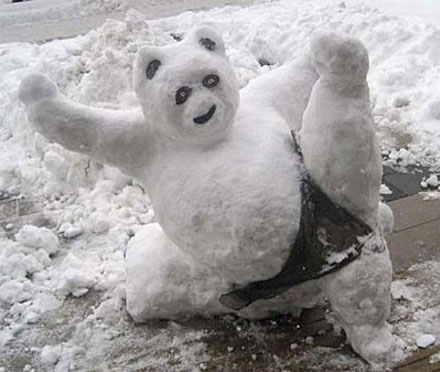 雪人版功夫熊猫真是太霸气了