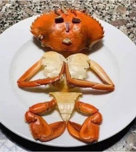 泰国人吃完螃蟹后的造型真是可憨