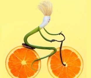 限量版蔬菜水果桔子牌自行车
